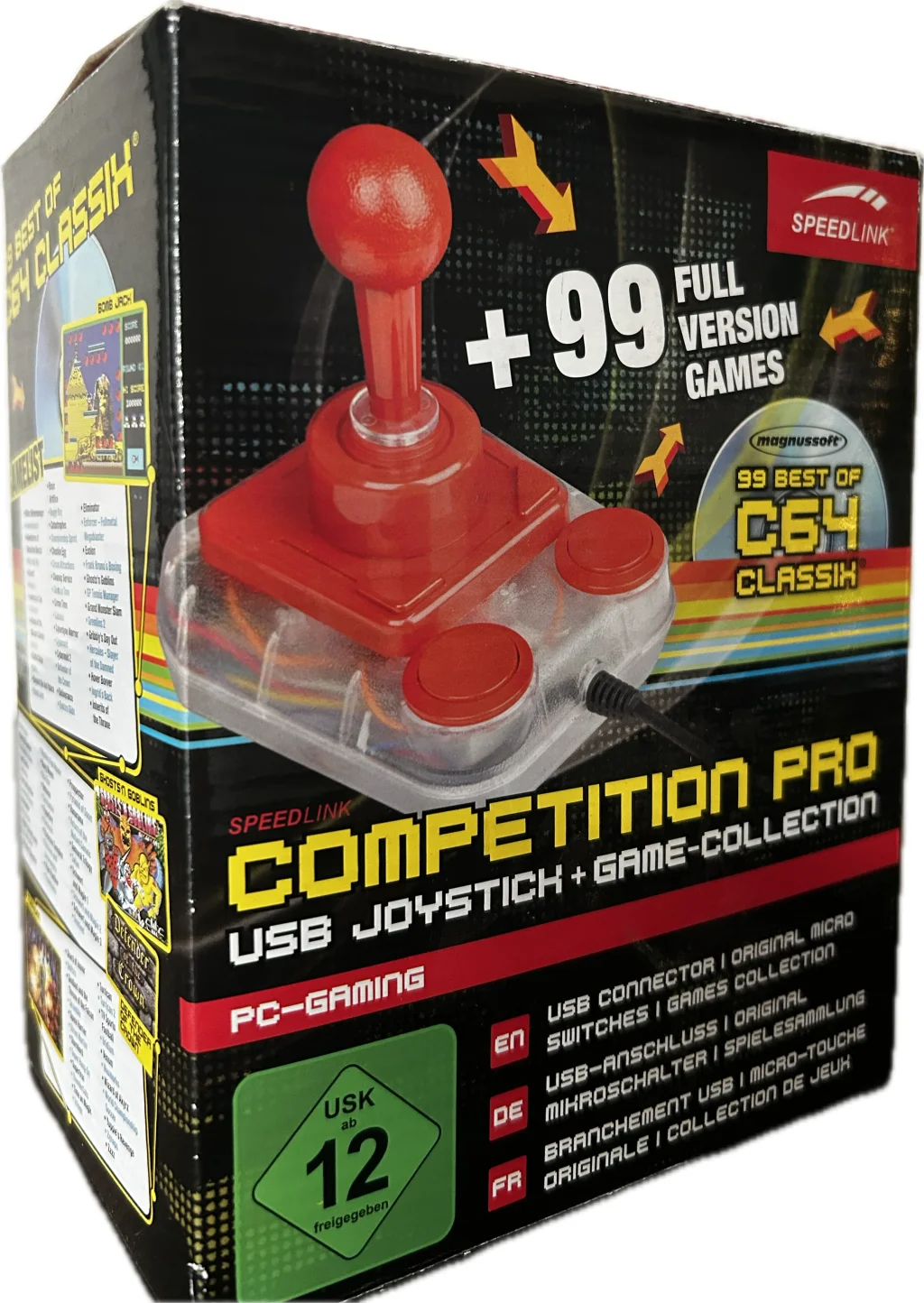 Competition Pro USB Joystick + C64 Game Collection
