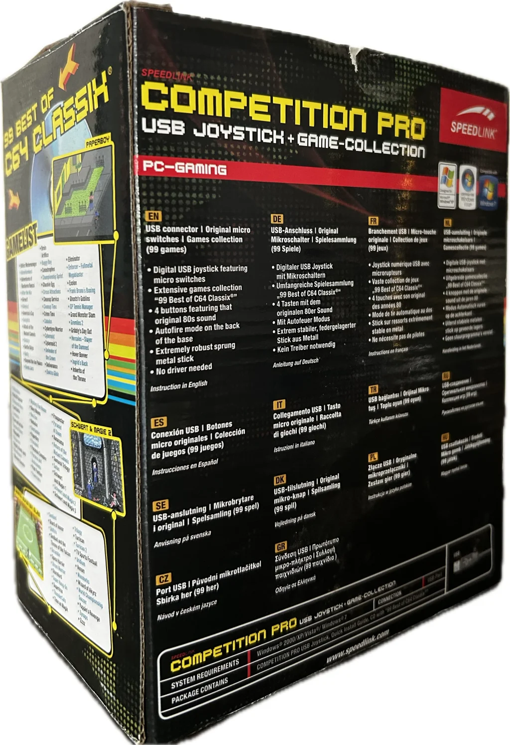 Competition Pro USB Joystick + C64 Game Collection thumbnail