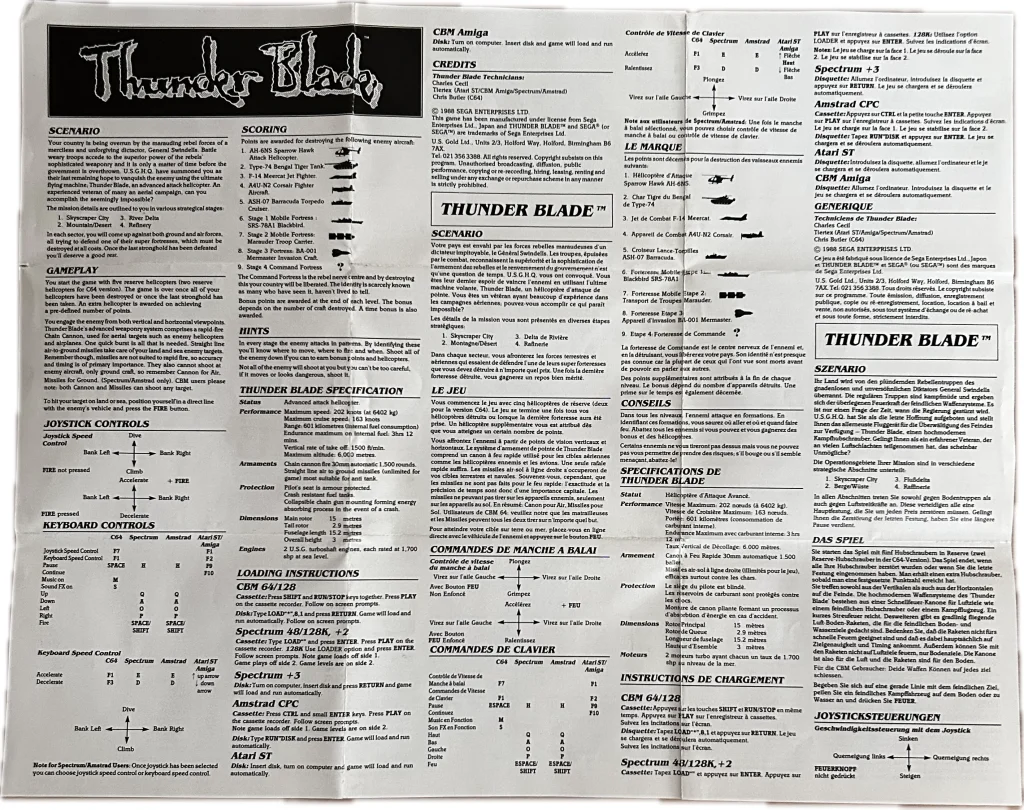 Thunder Blade C64/C128 Disk Version thumbnail