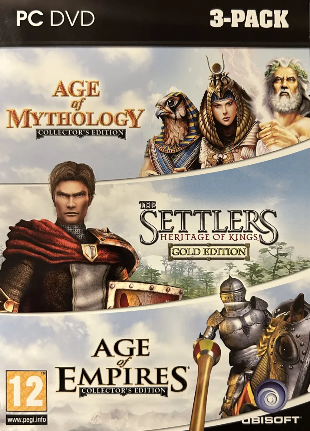 3-Pack: Age of Mythology Gold Edition / The Settlers: Heritage of Kings Gold Edition / Age of Empires Collector's Edition