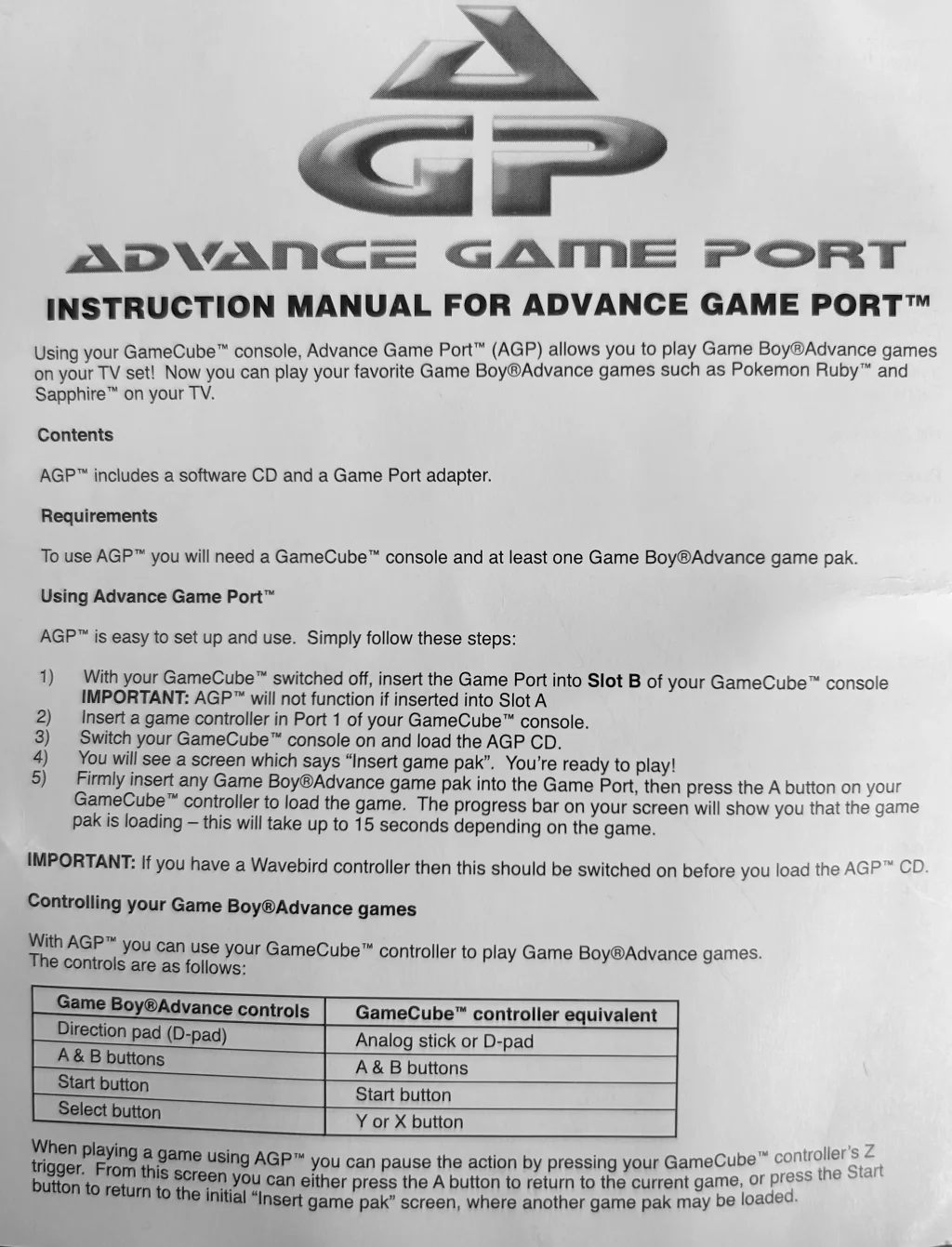 Advance Game Port thumbnail