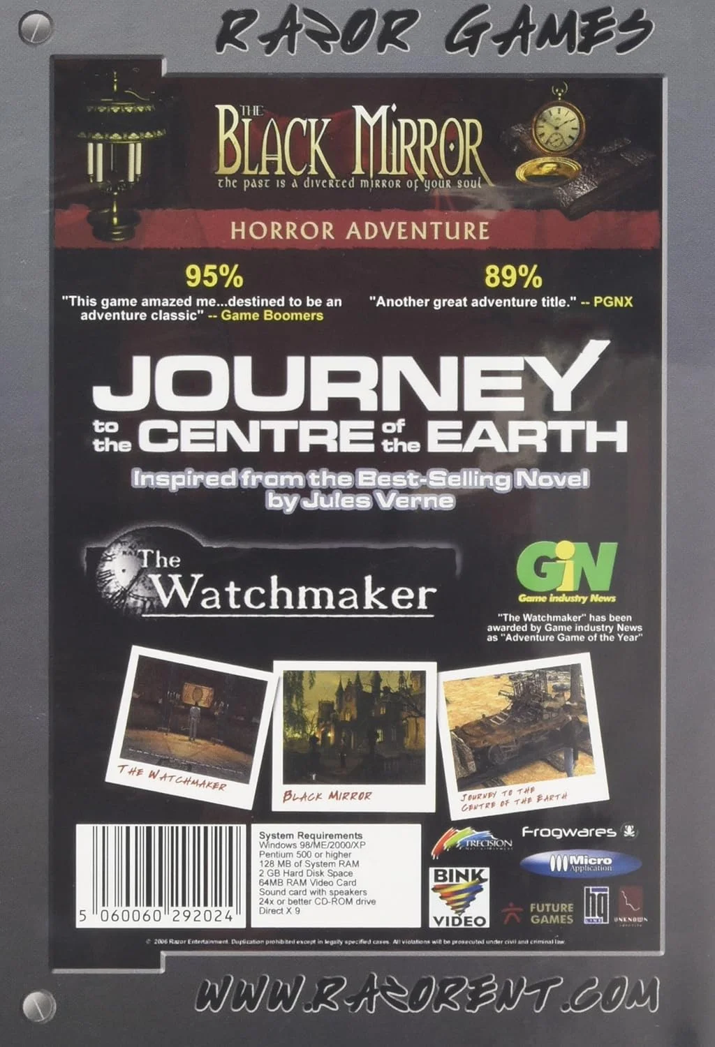 Adventure Triple Pack: The Black Mirror / Journey to the Centre of the Earth / The Watchmaker thumbnail