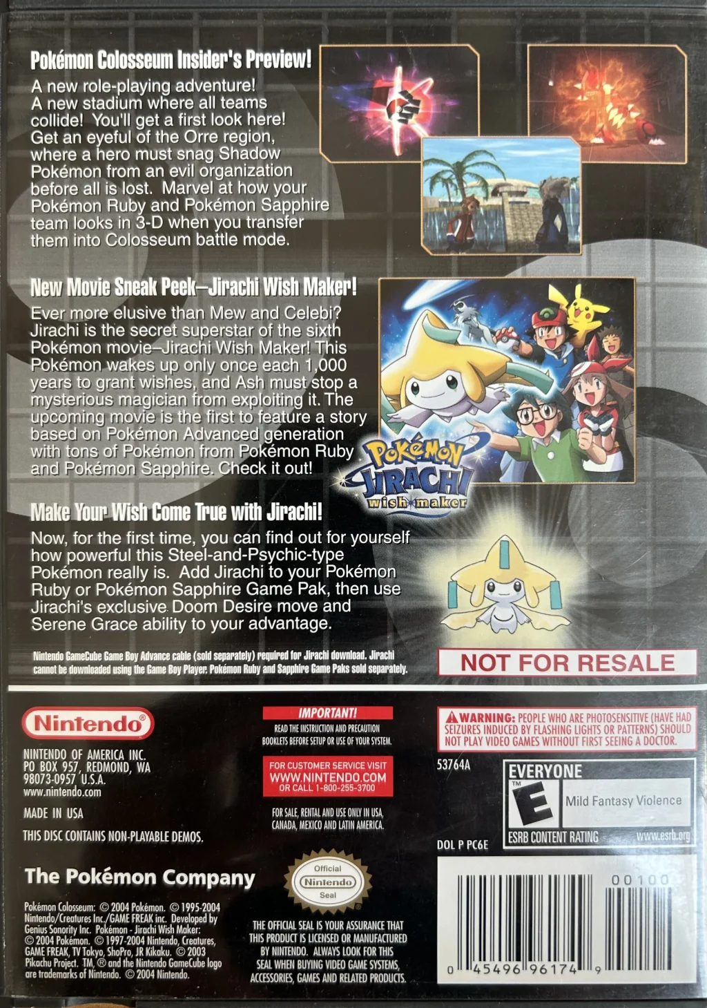 Pokemon Colosseum Bonus Disc thumbnail