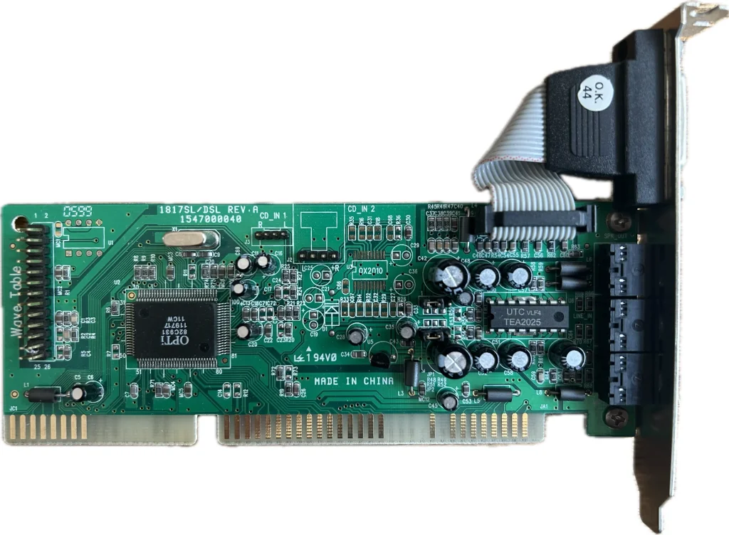 BTC 1817SL/DSL OPTI 82C931 ISA Sound Card