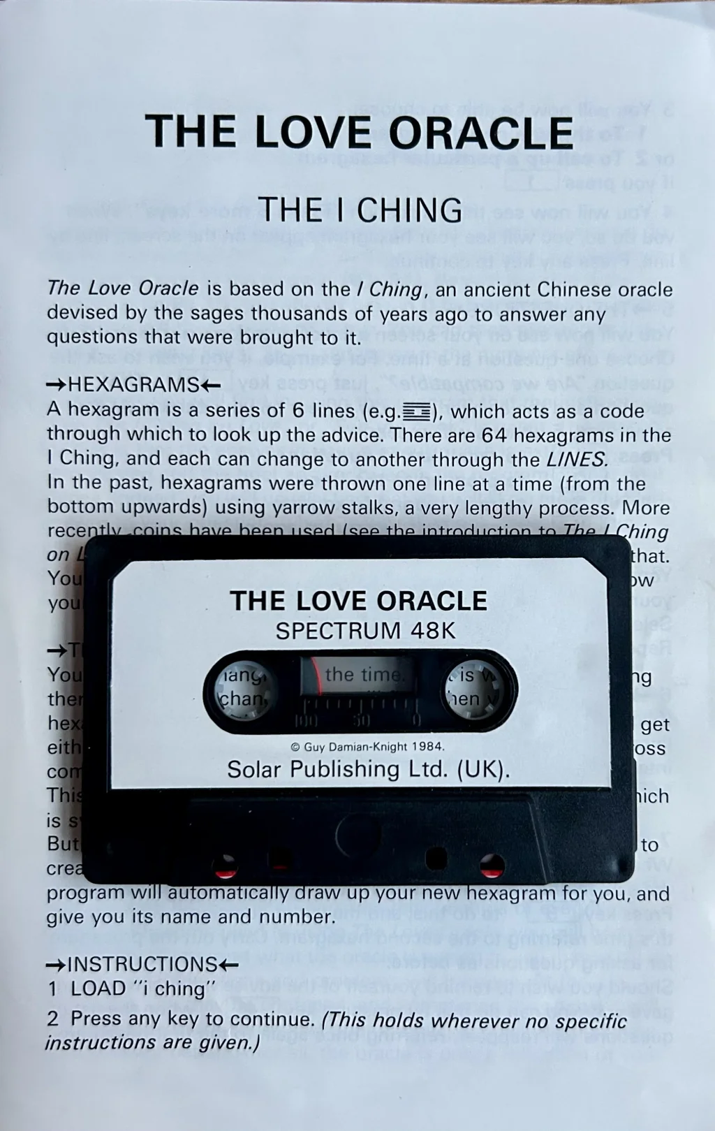 The Love Oracle (The I Ching)